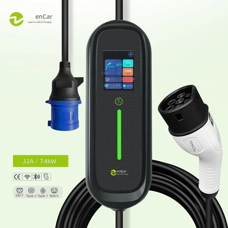 Portable Ev Charger 32A Type 2 Cee Plug - Портативное зарядное устройство для электромобилей 7