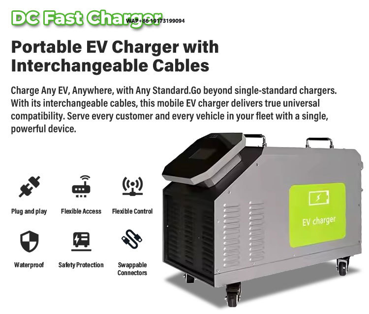 Portable Dc Fast Charger 20Kw Ccs2 - Портативная быстрая зарядная станция для электромобилей