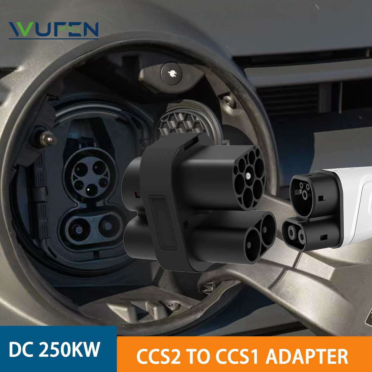 Ccs2 To Ccs1 Fast Charge Adapter 250Kw - Адаптер WUFEN 250 кВт CCS2-CCS1, постоянный
