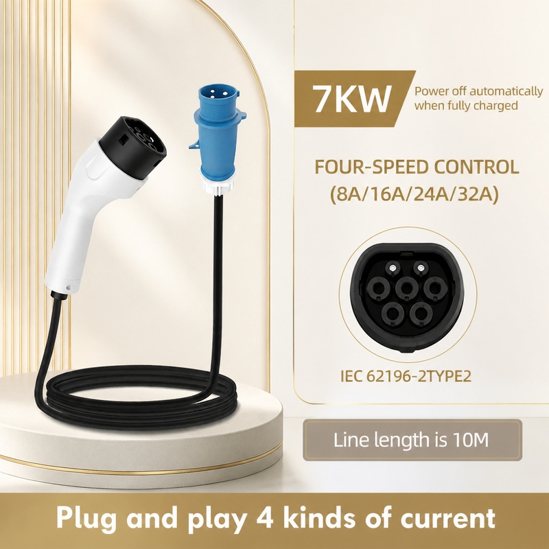 Портативное зарядное устройств – обзор и цена Portable Ev Charger 32A Type 2 Cee Plug