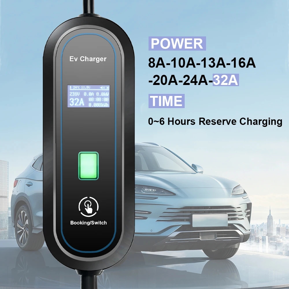 Портативное зарядное устройств – обзор и цена Portable Ev Charger 32A Type 2 Cee Plug