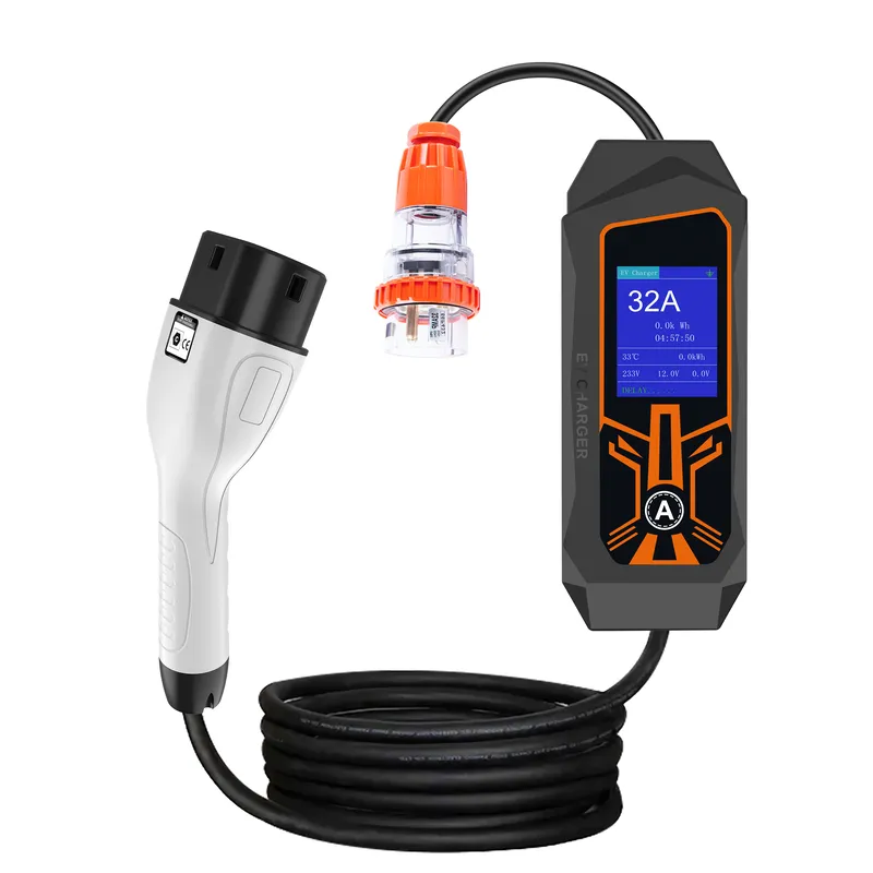 Портативное зарядное устройств – обзор и цена Portable Ev Charger 32A Type 2 Cee Plug