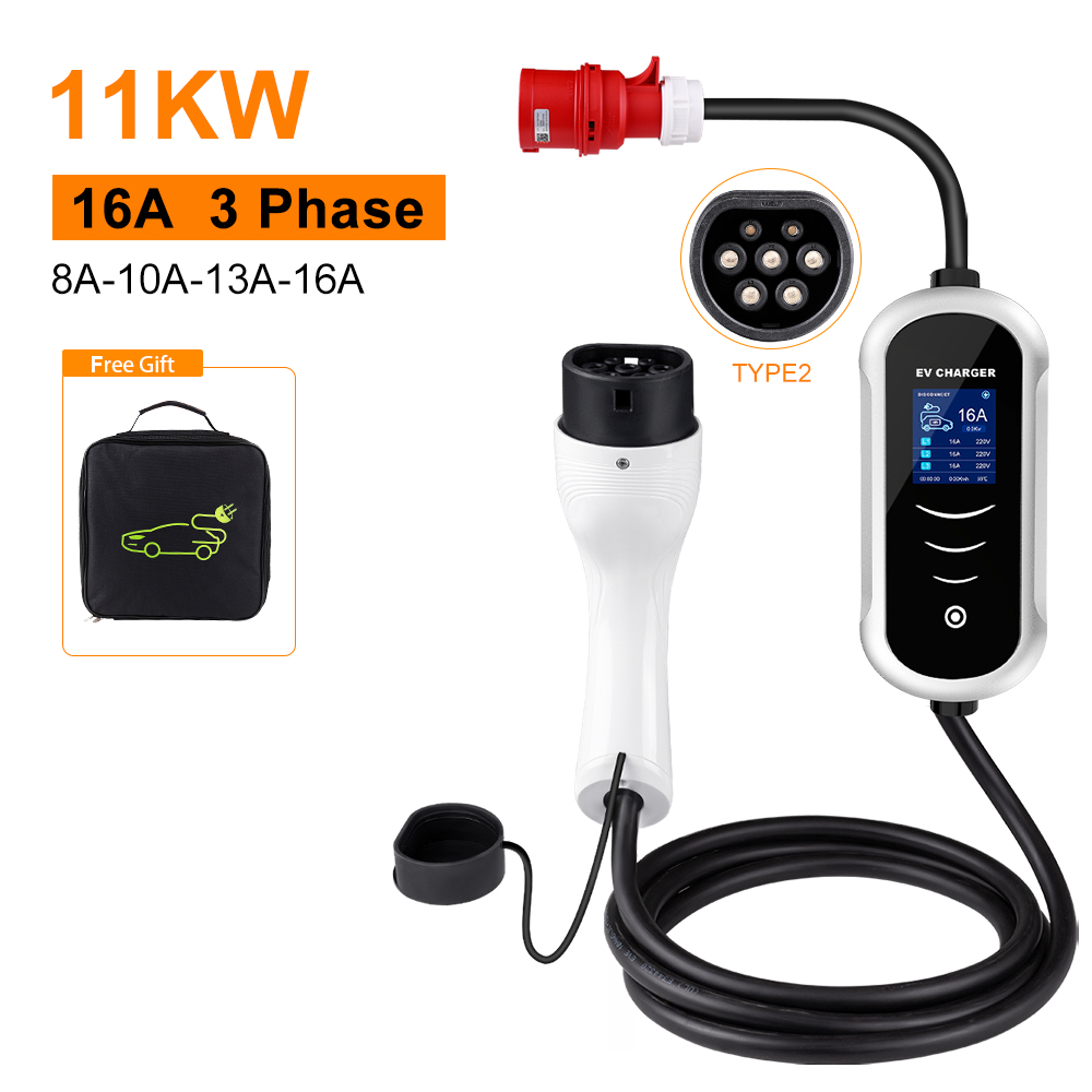 Портативное зарядное устройств – обзор и цена Portable Ev Charger 32A Type 2 Cee Plug