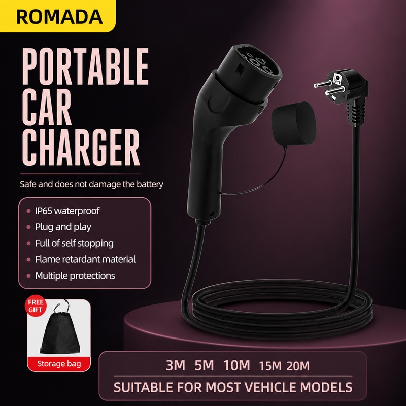 Портативное зарядное устройств – обзор и цена Portable Ev Charger 32A Type 2 Cee Plug
